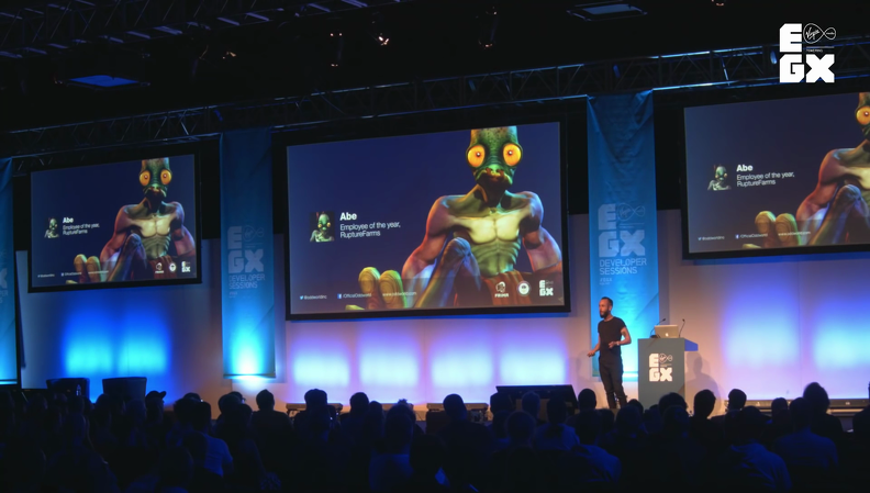 CONF20160922 Glanville Chapman at EGX-Evolution Of Oddworld Game Design
